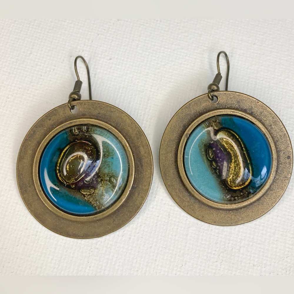 Cristalida Fused Glass Dangle Earrings